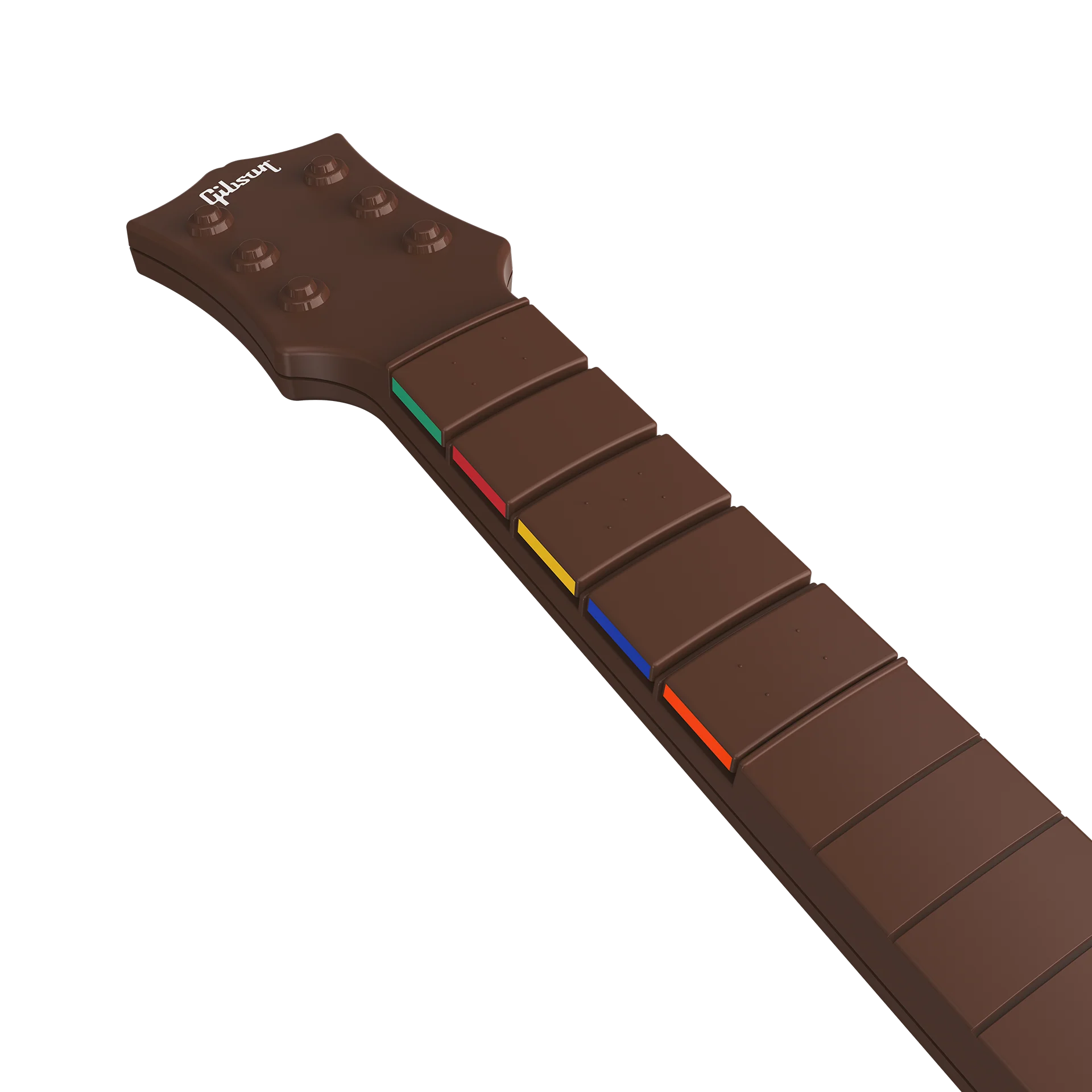 Gibson Les Paul Brown Solo Guitar Controller Fret Neck – Mechanical Fret Buttons - Image 5