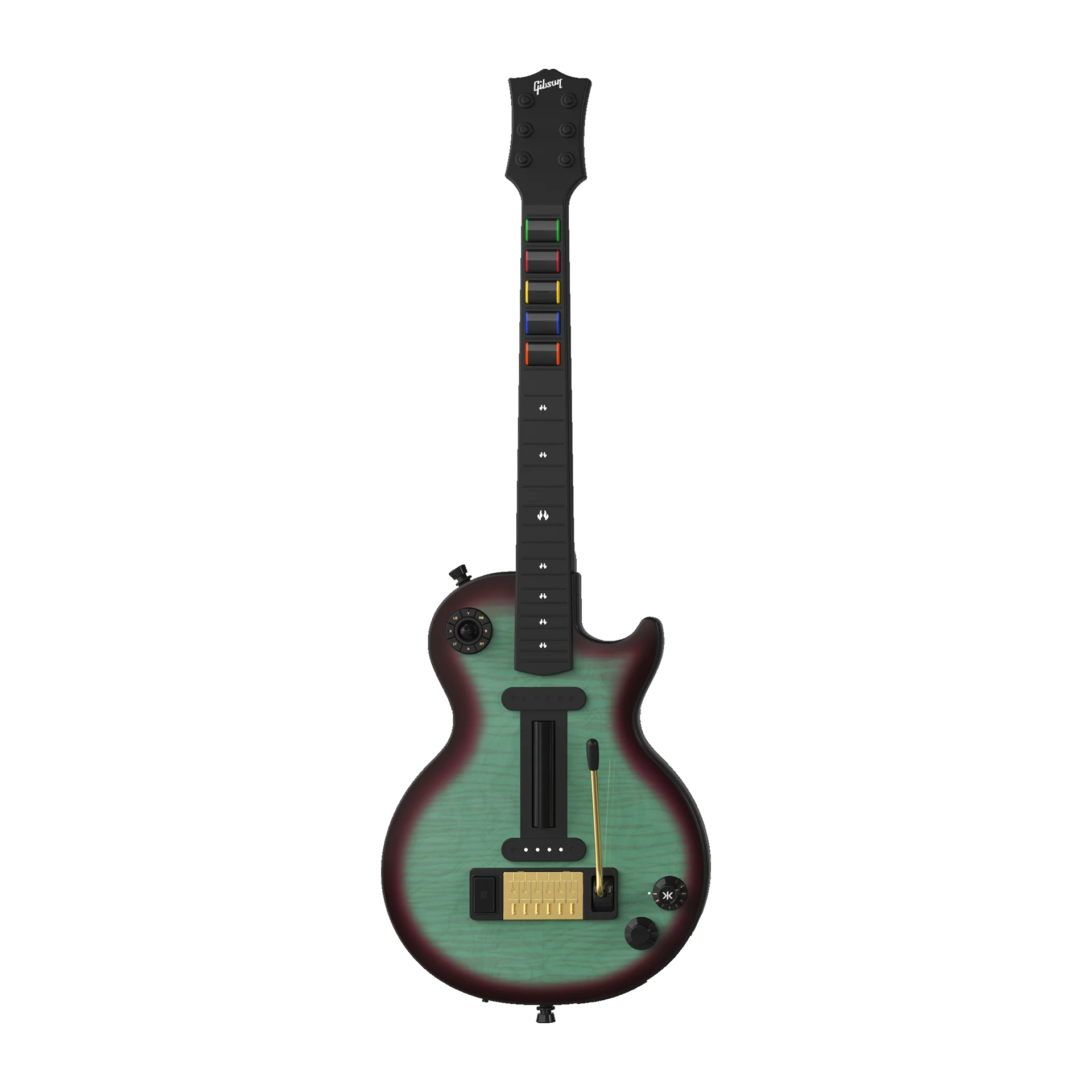 CRKD Gibson Les Paul Faceplate Skin Aqua Fade (Gloss) - Image 9