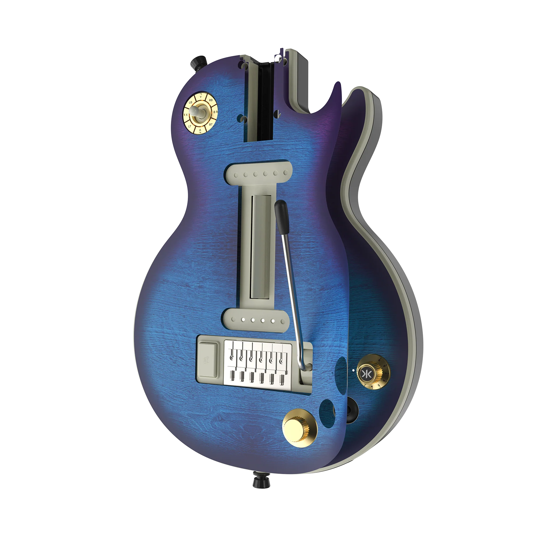 CRKD Gibson Les Paul Faceplate Skin Blueberry Burst (Matte) - Image 4
