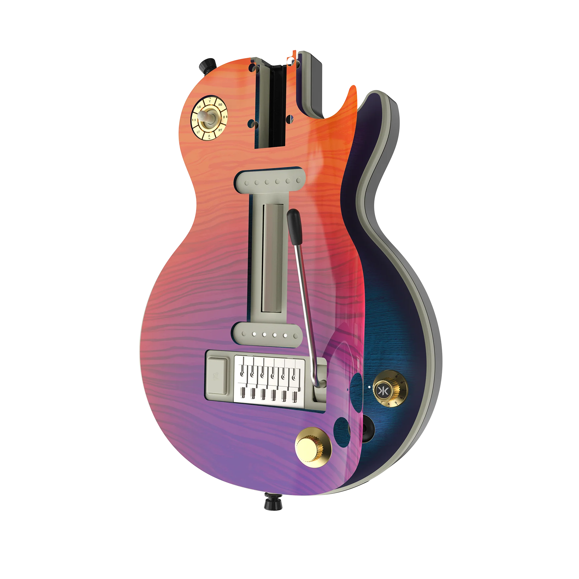 CRKD Gibson Les Paul Faceplate Skin CRKD Wood (Gloss) - Image 4