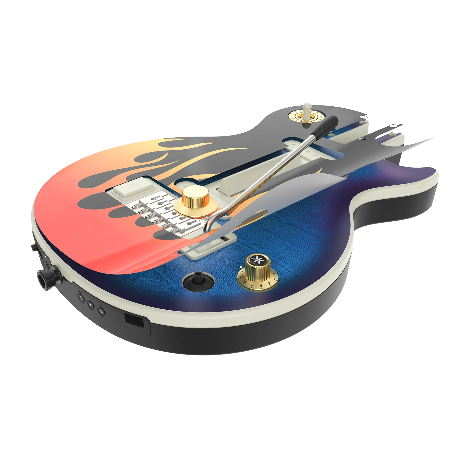 CRKD Gibson Les Paul Faceplate Skin Flames (Gloss) - Image 2