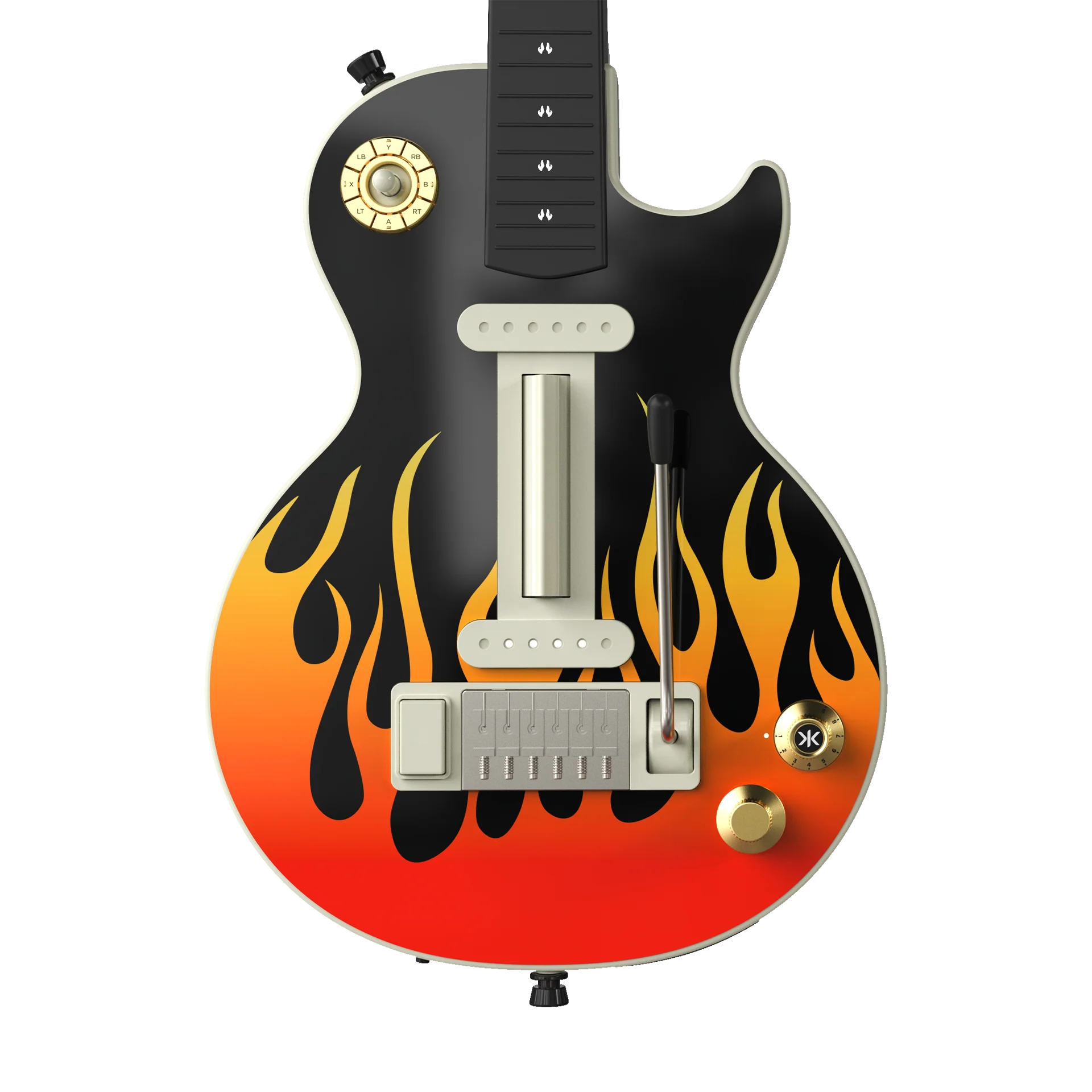 CRKD Gibson Les Paul Faceplate Skin Flames (Gloss) - Image 6