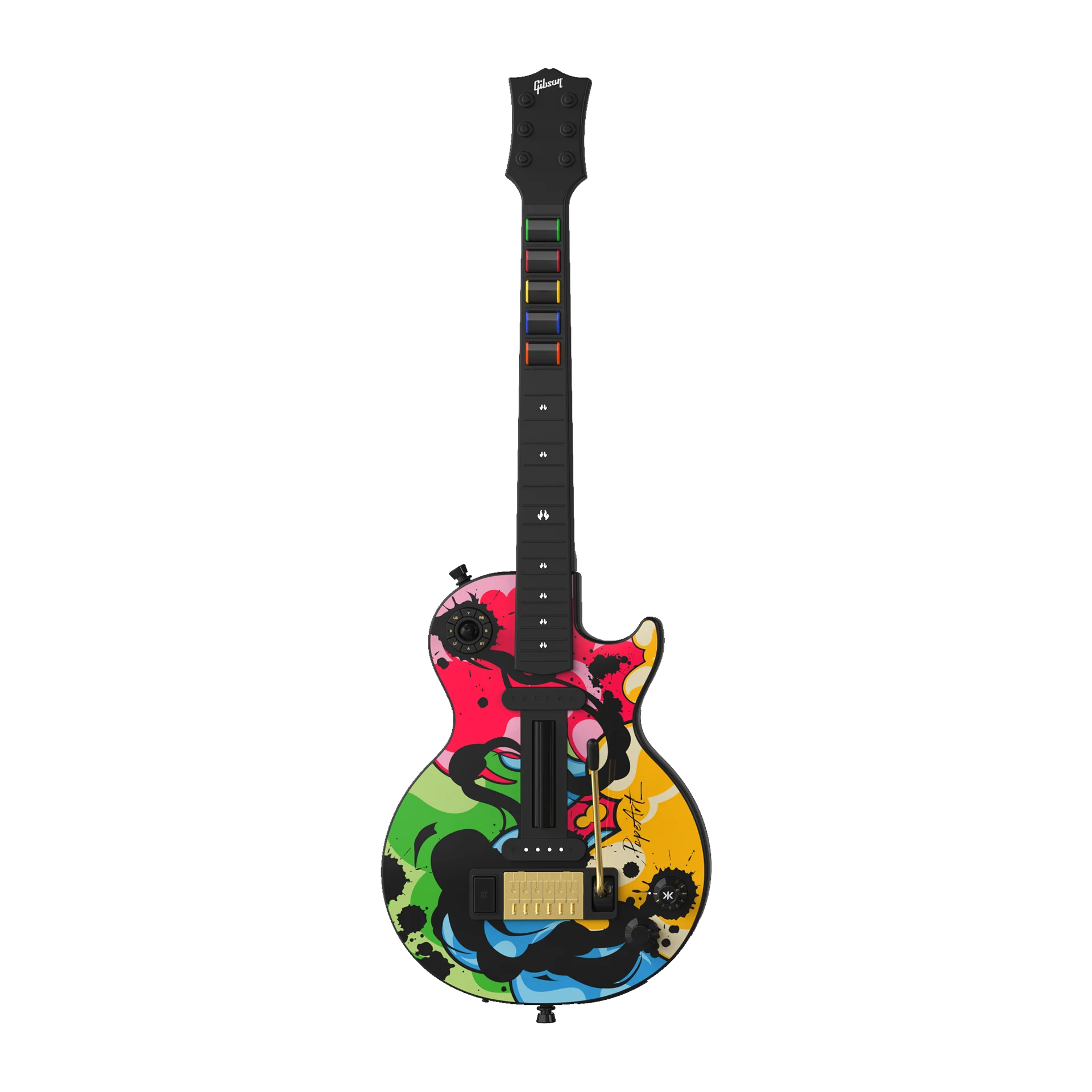 CRKD Gibson Les Paul Faceplate Skin Inked POPeArt (Gloss) - Image 9