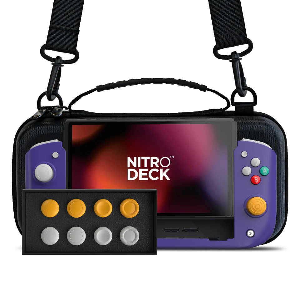 Nitro Deck Retro Purple Edition + Carry Case + Stick Top 8 Pack Bundle